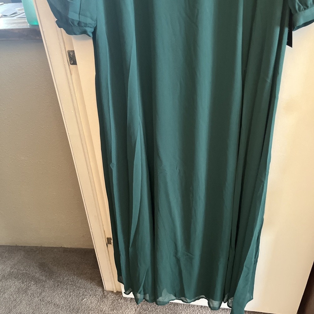 Lulu  About Divine HunterGreen Women's Maxi Dress‎  Backless Size XL - Picture 4 of 11